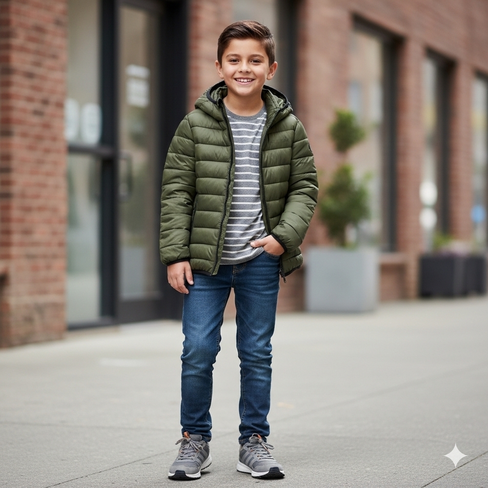 Spyder Kids Olive Green Puffer Jacket Med (10/12)